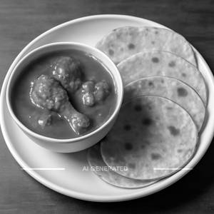 Chicken curry + 4 pulka