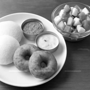 Idly-2 & Vada-2 & Fruit Salad Combo