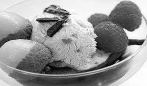 Nutella Lychees Ice Cream