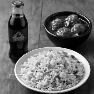 Egg Fried Rice+Veg Manchurian+Thums Up Soft Beverage [200 Ml]