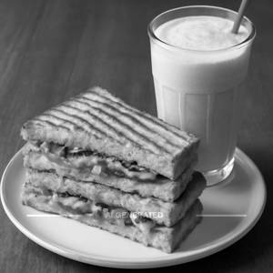 Veg Grill Sandwich + Strawberry Shake