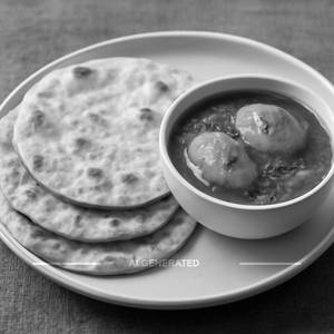 3 Pulka + Egg Curry