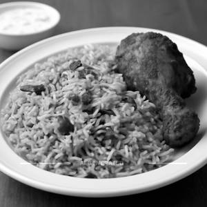 Bagara Rice With Chicken Fry