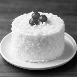 White Forest Cake (500 gms) (Eggless)