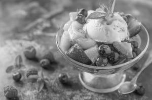 Fruit Solad With Butterscotch Ice Cream