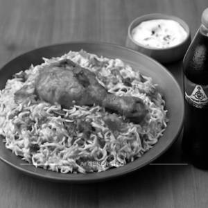 Chicken Dum Biryani + Thumps up