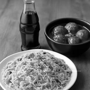 Veg Fried Rice+Manchurian+Thums Up Soft Beverage [200 Ml]