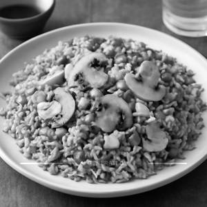 Egg mushroom fried rice