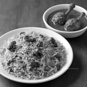 Chicken Dum Biryani with Chicken Curry
