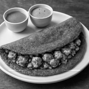 Ragi Panner Tikka Dosa
