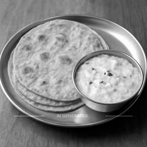 Chapathi +mini Curd Rice
