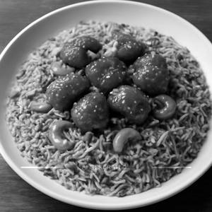 Chicken manchuria cashew fried rice