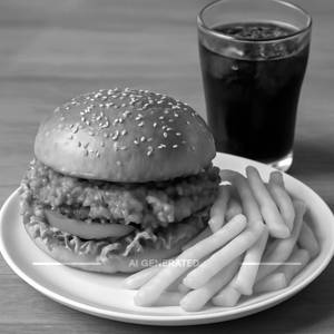Chicken sandwich + fries and soft drink