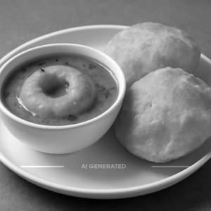 Vada Sambar with 2 Poori