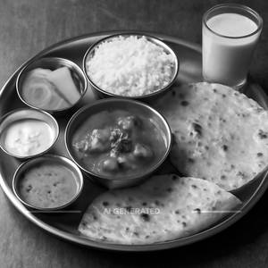 Non Veg Thali With Chicken Curry