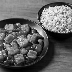 Paneer Chilli With Fried Rice