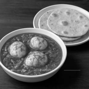 Tomato egg curry + 4 pulka