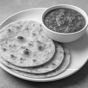 Tomato curry + 3 pulka