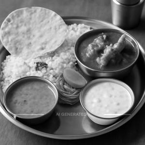 Non Veg Thali With Mutton Curry