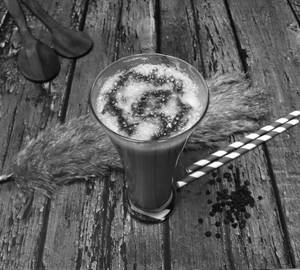 Cold caramel coffee