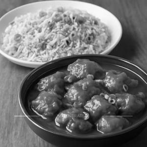 Special Fried Rice + Chicken Manchurian ( Half )