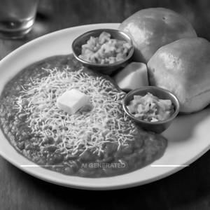 Cheese pav bhaji