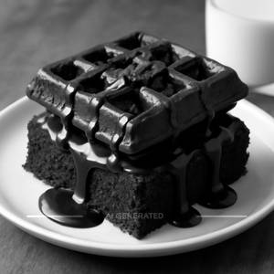 Brownie Waffle Cake
