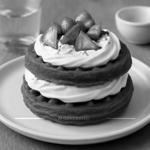 Red velvet waffle cake double layer