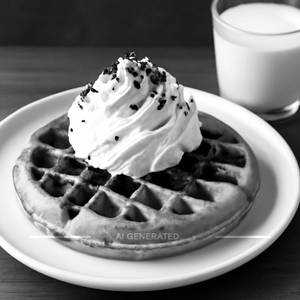 Kiki and cream waffle