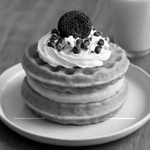 Kiki and oreo waffle cake double layer