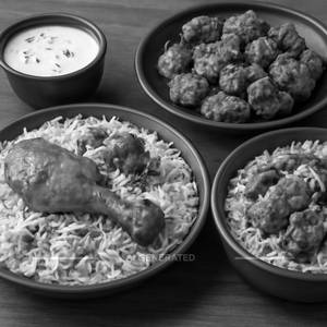 Chicken Dum Biryani + Chicken Joint Biryani + Chicken 65