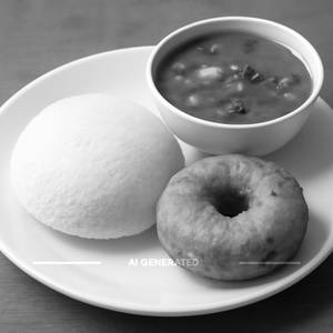 1  Idly, 1  Gaare With Sambar