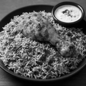 Chicken green chilli biryani