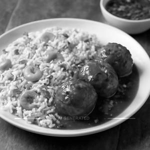 Kaju Fried Rice + Veg Manchurian ( Half )