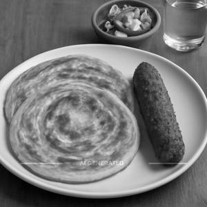 Parata(2) with Mutton kabab