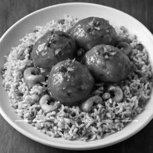 Egg manchuria cashew fried rice