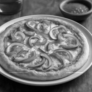 Onion tomato capsicum pizza