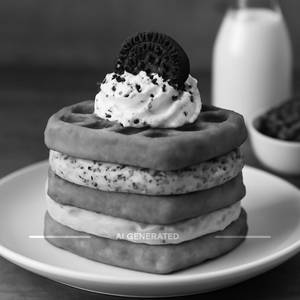 Kiki and oreo waffle cake double layer