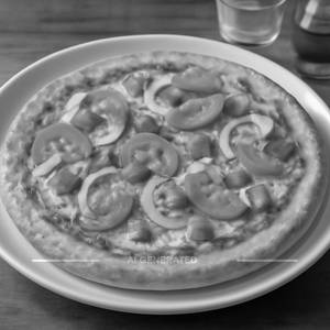 Onion, Tomato & Capsicum Pizza