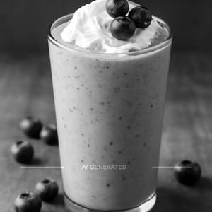 Luscious bloue berry belgian shake