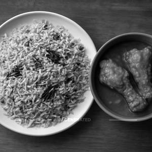 Bagara Rice + Chicken Curry