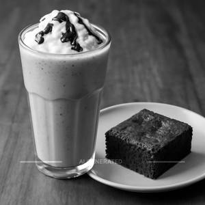 Cold Coffee With Brownie