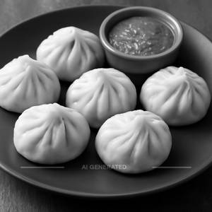 Veg steamed momos [6 pieces]