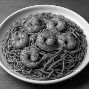 Prawns manchurian noodles