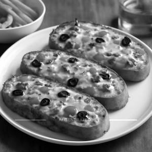 Baked veg garlic toast