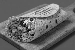 Fajita Paneer Black Bean Burrito Wrap