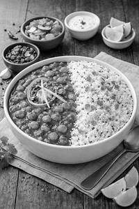 Chole With Steam Rice