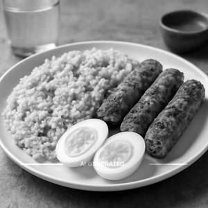Kichidi+chicken kabab+boiled eggs(2)