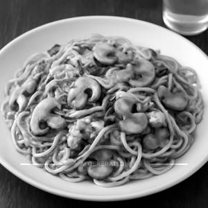 Egg Mushroom Noodles