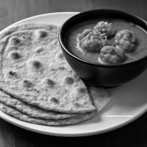 3 Chapati With Chicken Curry